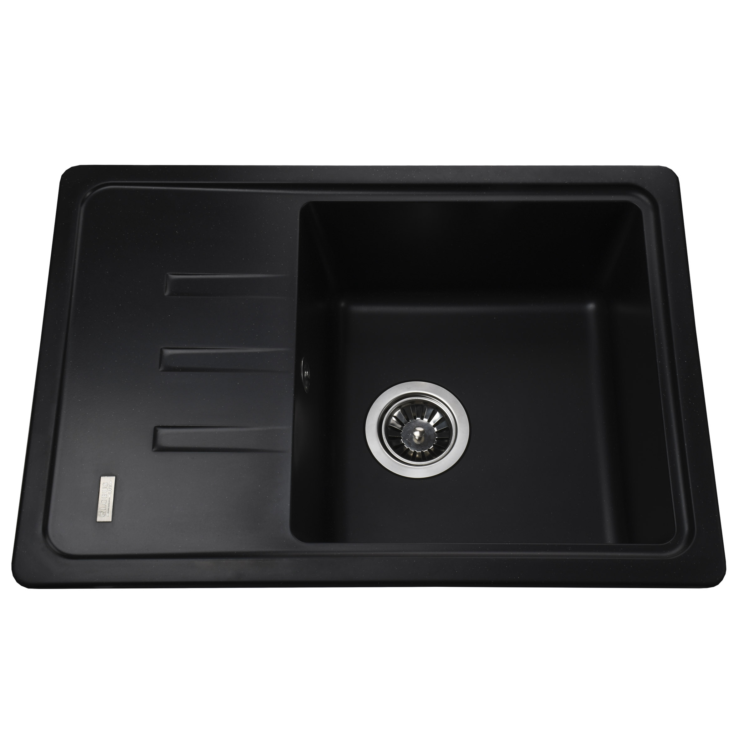 

Гранітна мийка Globus Lux MONO чорний 620х435