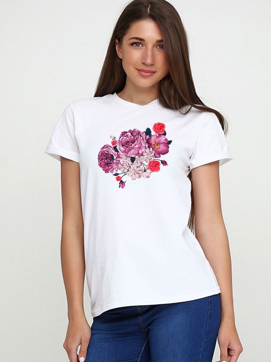 

Футболка Malta 19Ж441-24-Р2 Bouquet Flower S (42) Белая
