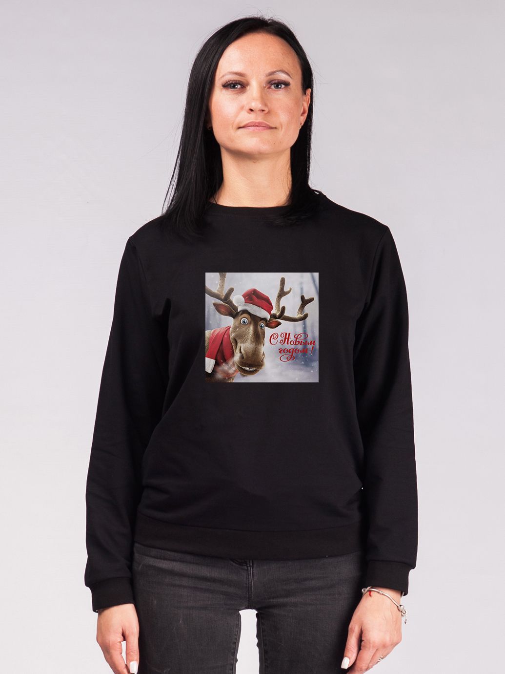 

Свитшот Malta Ж458-13-РЧ Deer Hat М (44) Черный