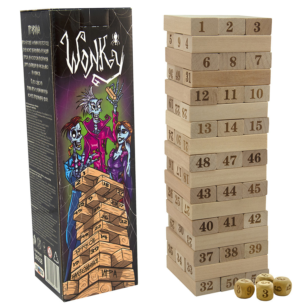 

Розважальна гра "Wonky"в кор. 28*8,2*8,2см (рос.) /6/ Стратег (30358)
