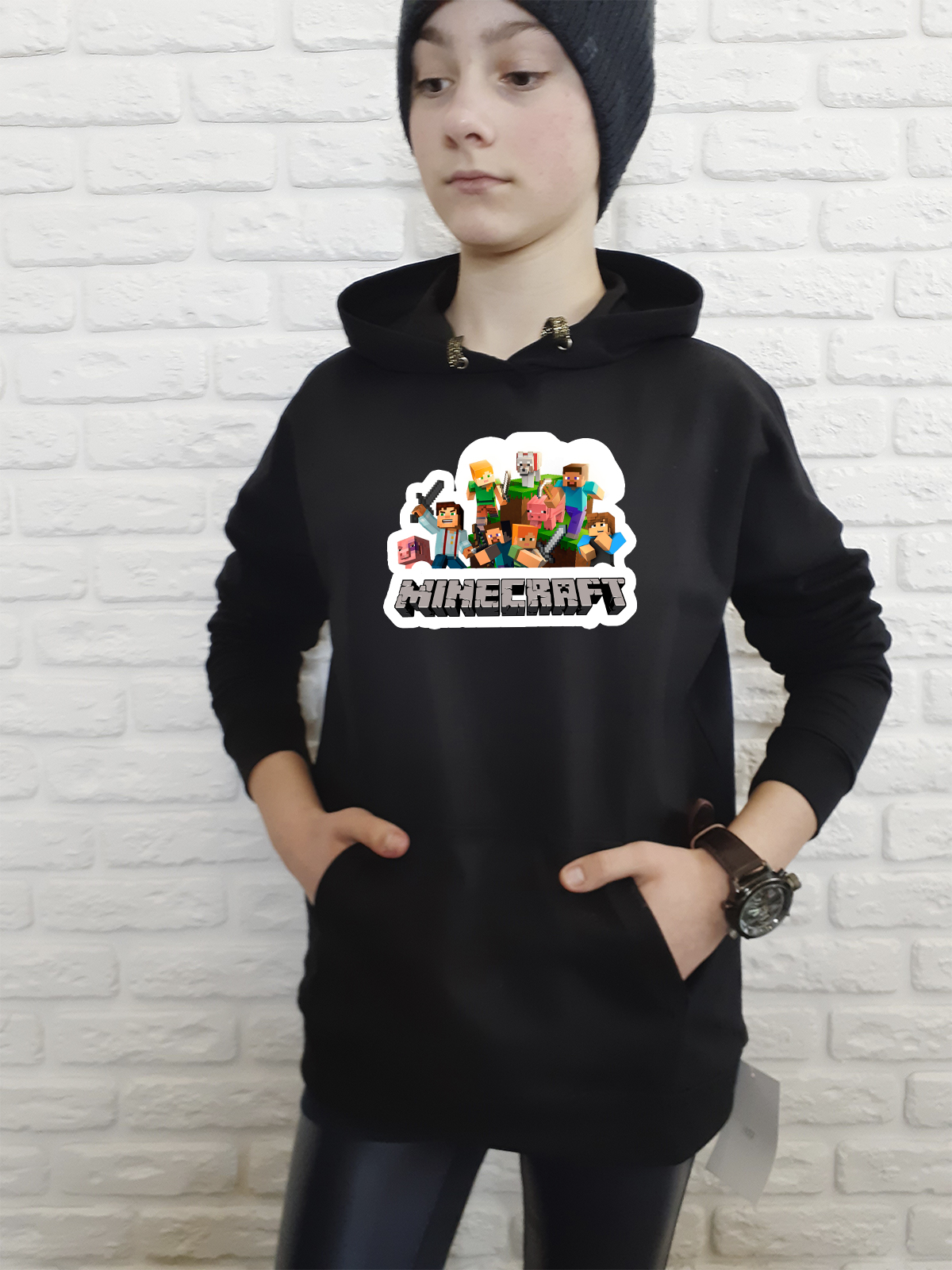 

Худи для девочек ArtSvet minecraft (Майнкрафт) Черная 140 см HUDART20SER
