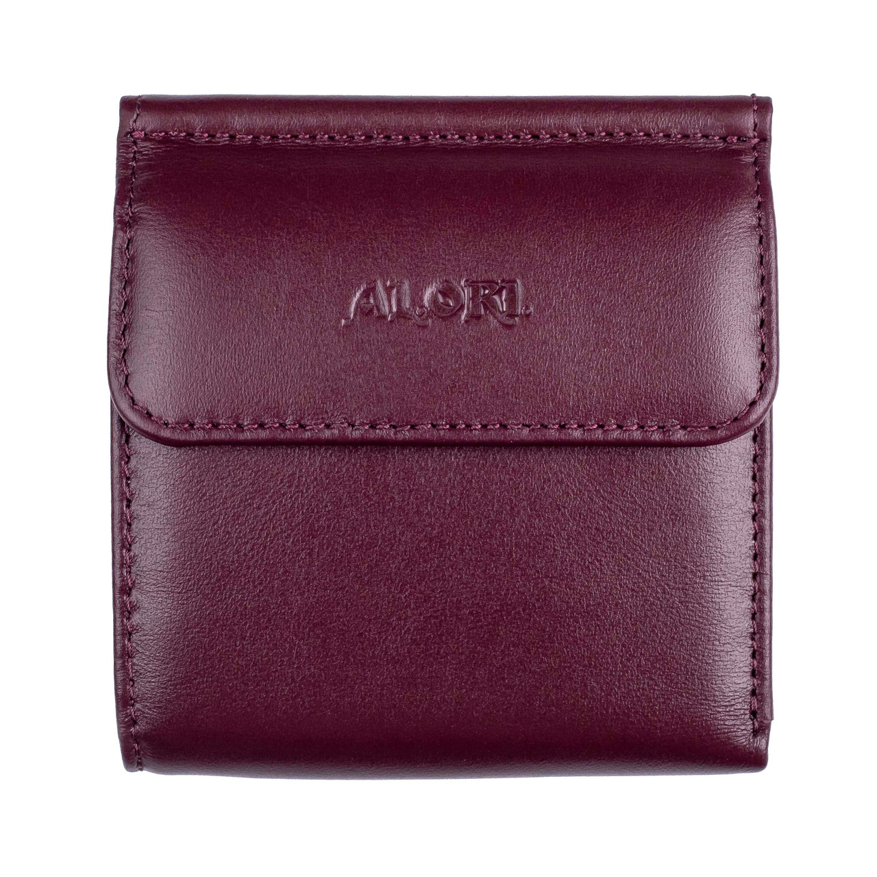 

Кошелёк-мини женский ALORI натуральная гладкая кожа, бордовый MA-02-1 Bordo