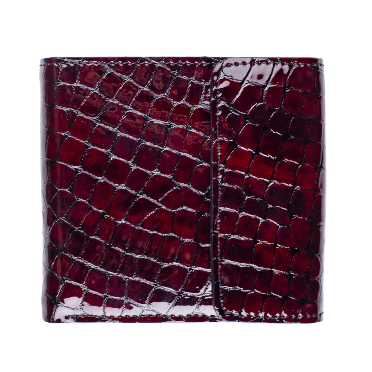 

Кошелёк-мини женский натуральная лаковая кожа, бордовый MA-01-4/2 Bordo