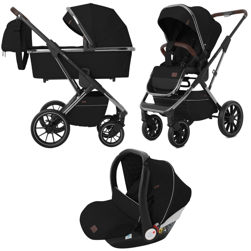 

Коляска универсальная CARRELLO Aurora 3 в 1 Carrello CRL-6502/1 (3in1) Space Black +дождевик Черный CRL-6502/1 Space Black