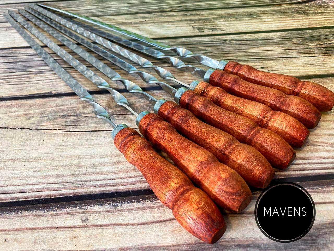 

Набор шампуров Mavens "ВИП" с деревянной ручкой, 7 шт