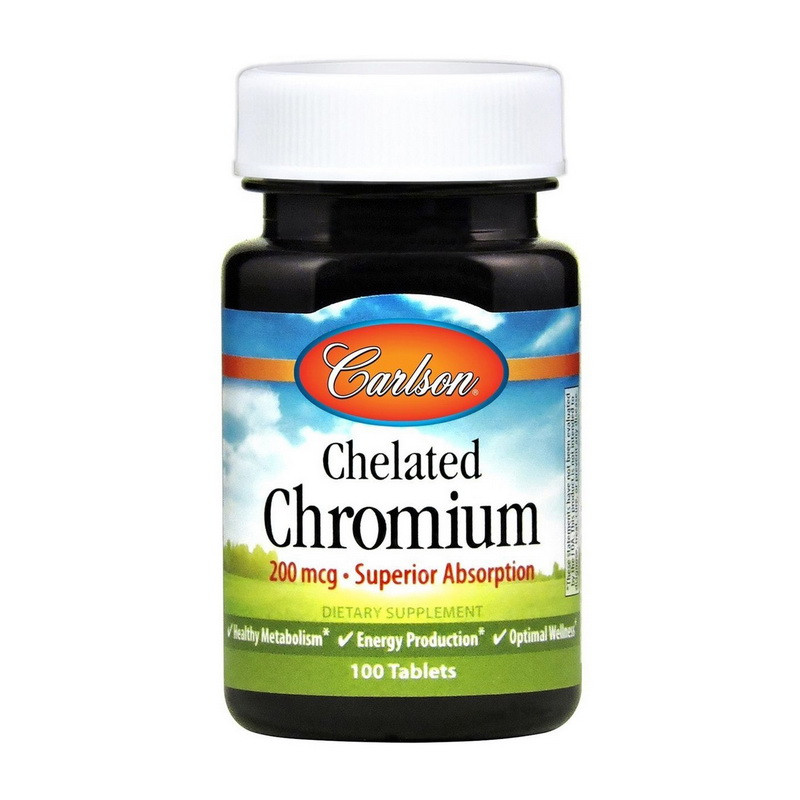 

Хелат хрома Carlson Labs Chelated Chromium 200 mcg (100 tabs)