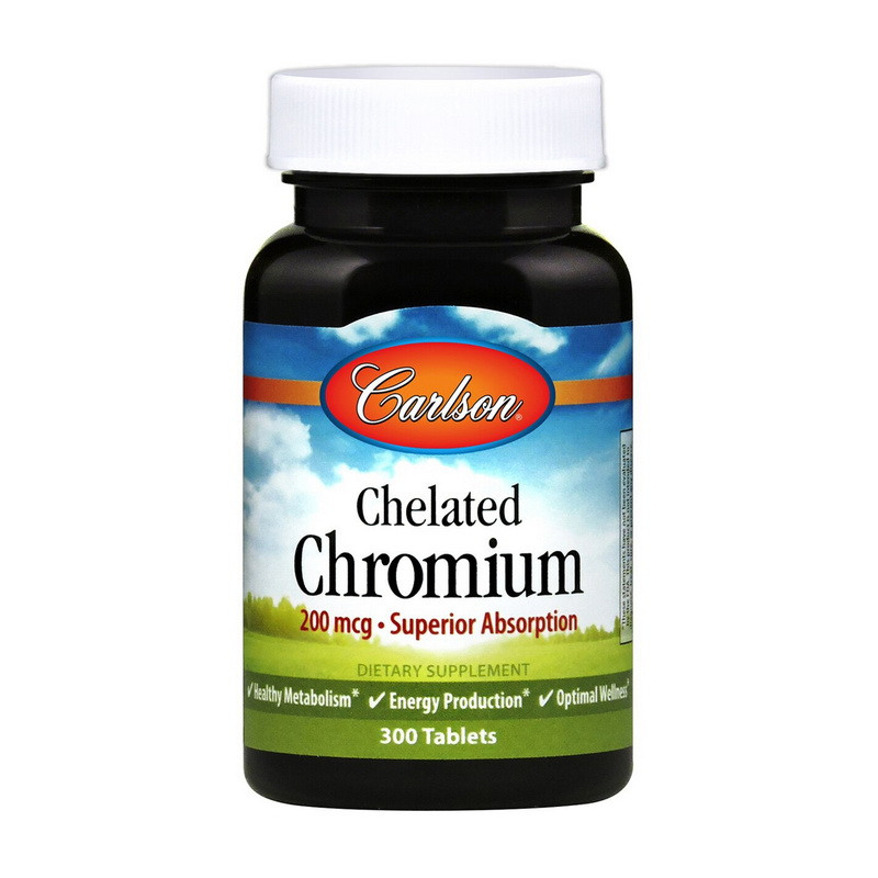 

Хелат хрома Carlson Labs Chelated Chromium 200 mcg (300 tabs)