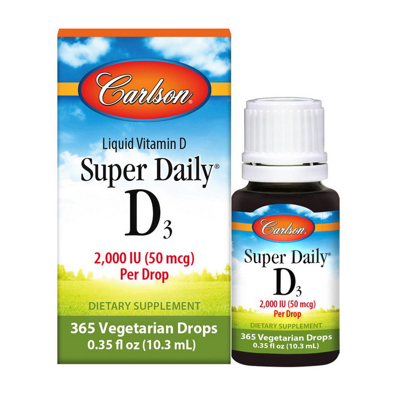 

Витамин Д3 Carlson Labs Super Daily D3 Liquid 2000 iu (10.3 ml)