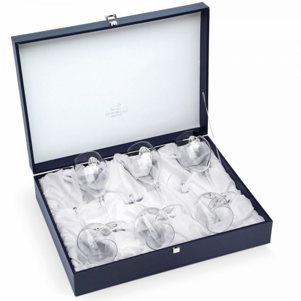 

Набор бокалов для вина 6 шт silver 2218400 Chinelli