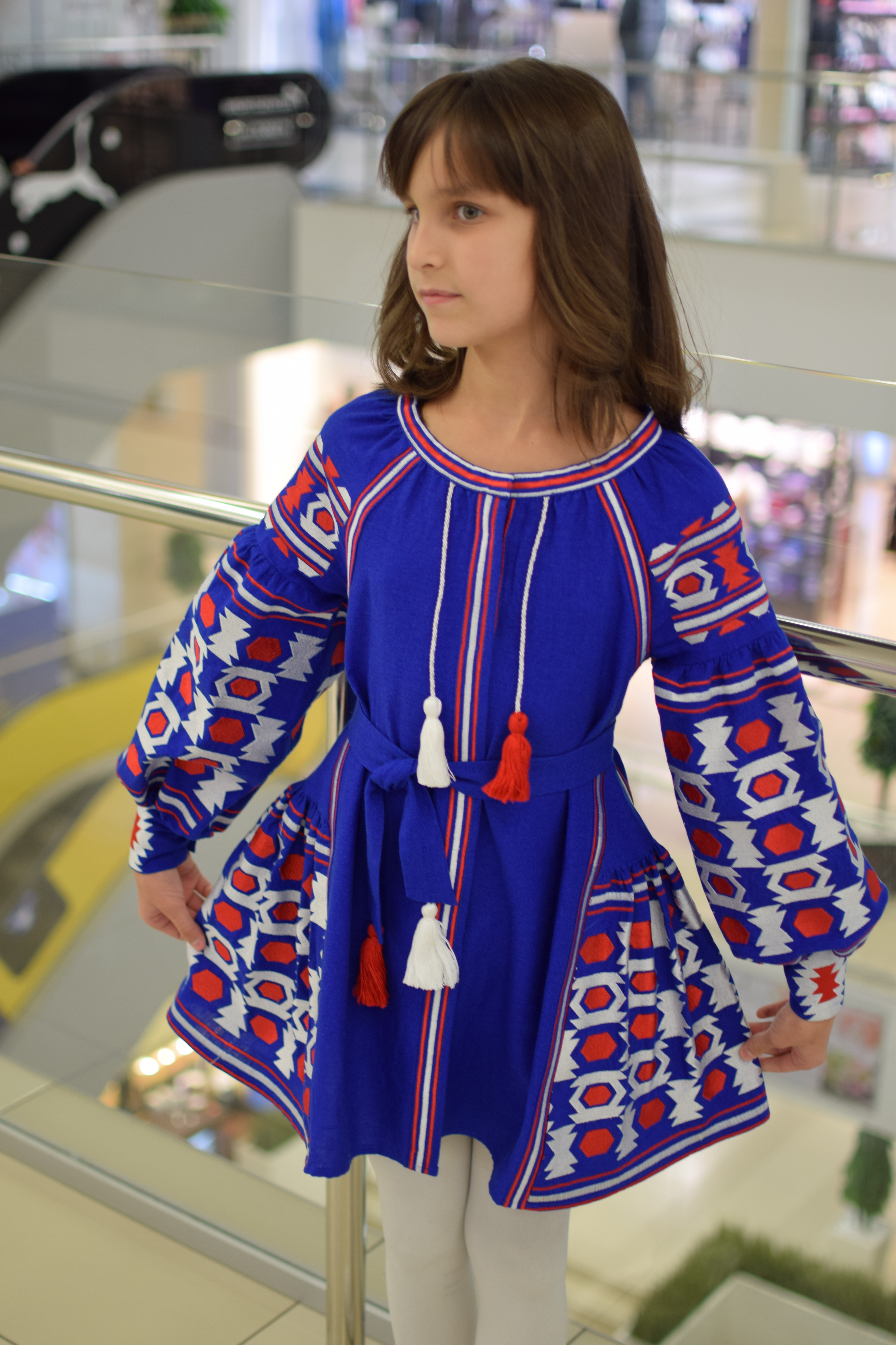 

Дитяча вишиванка UkrLook "Геометрична фантазія" L Синя (1008500255)