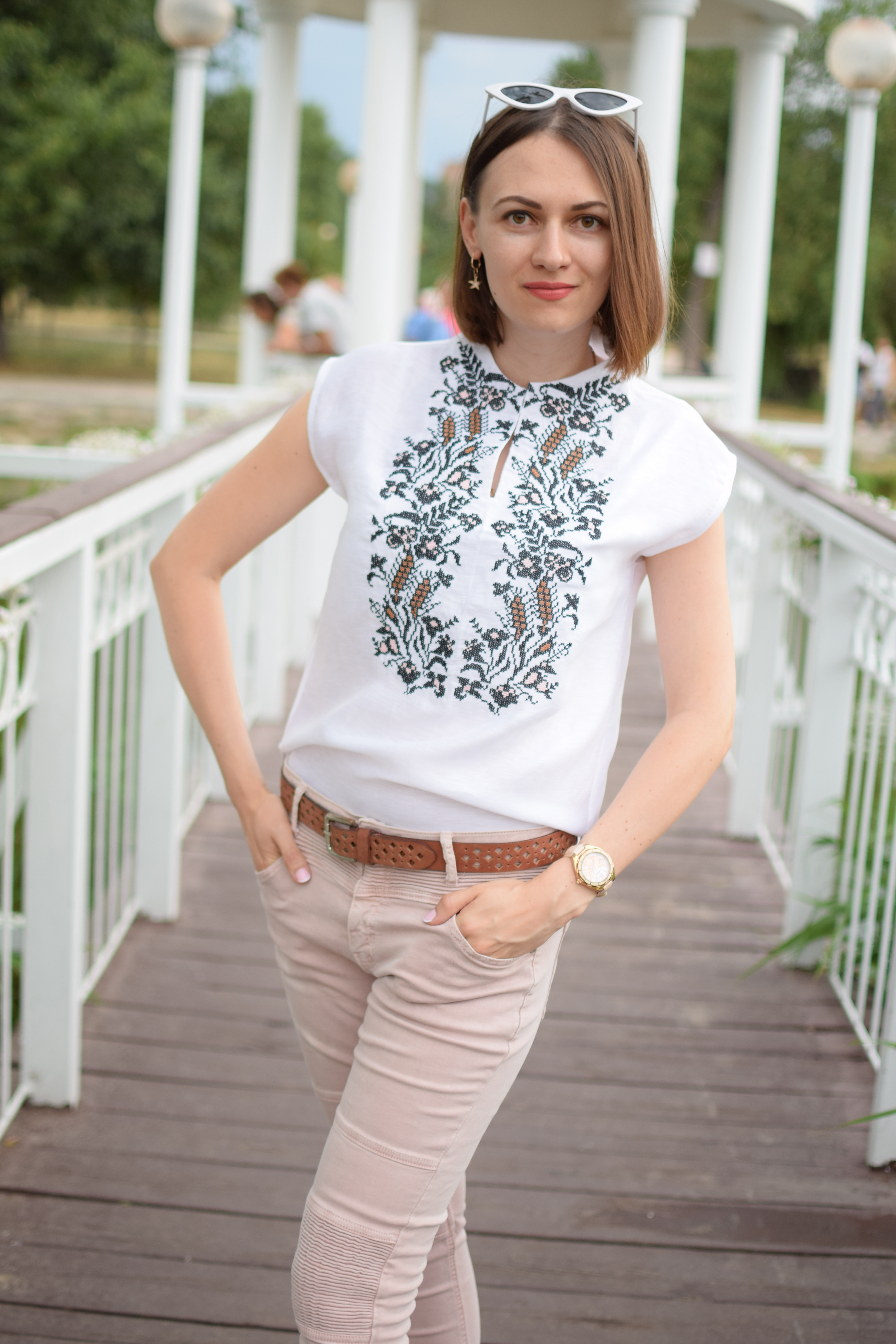 

Вишиванка UkrLook жіноча "Колос"  Біла, Вишиванка UkrLook жіноча "Колос" S Біла