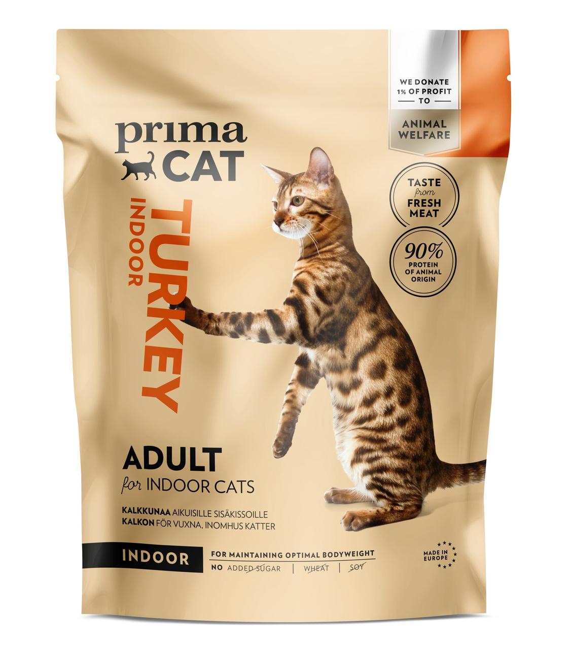 

Сухой корм для домашних кошек и котов с индейкой Prima Pet Premium 1.4