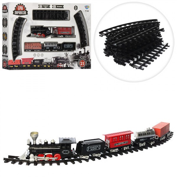 

ЖД YY-098 (12шт) 138-87см,локомотив-свет,звук, вагон 4шт,21дет,на бат-ке,в кор-ке,61-41,5-8,5см