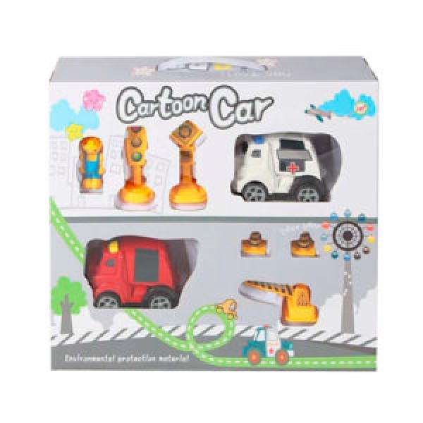 

Набор игровой 933-62 (24шт) машинка 2шт,инерц, фигурка, дорожные знаки, в кор-ке, 36,5-32,5-7,5см
