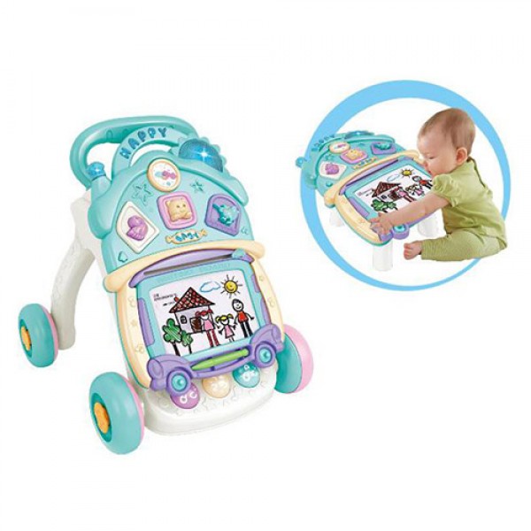 

Игровой центр S920 (6шт) 2в1,каталка-ходунки,муз,свет,дост.для рисов,на бат-ке,в кор-ке,50-46-14,5см