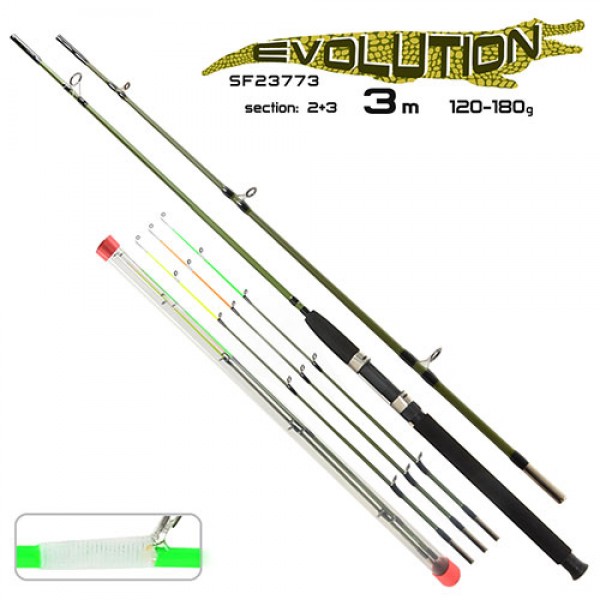 

Спиннинг фидер оригинал Sams Fish "Crocodile evolution" 3.0м 180г 2+3к SF23773