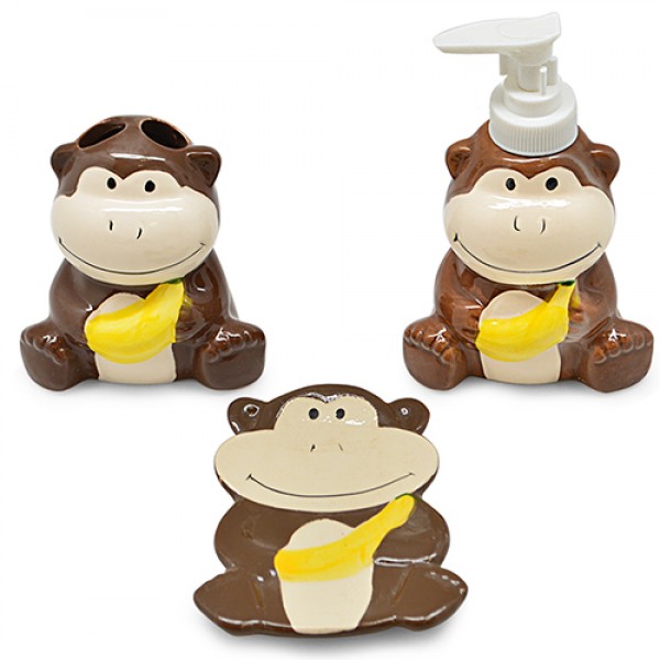 

Набор для ванной "Monkey" 3пр/наб 22*20*7.5см R30156 (24наб)