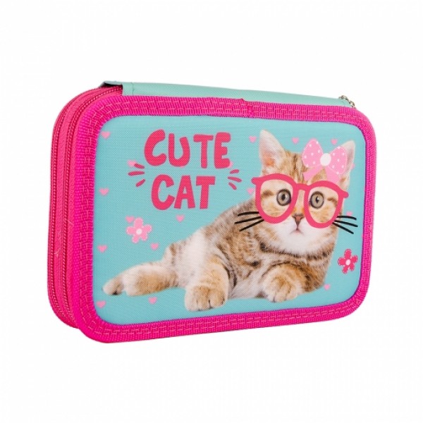 

Пенал твердий SMART подвійний HP-01 Cute Cat
