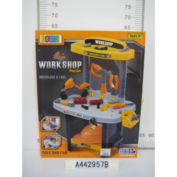 

Набор инструментов 8002 (8шт) верстак,пила,плоскогубцы,отвертка,каска,гаеч.ключ,в кор-ке,49-62-9см