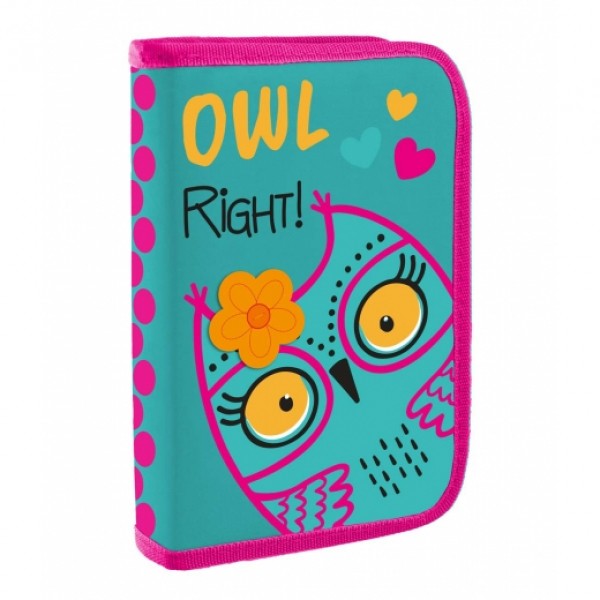 

Пенал твердий одинарний без клапана 1Вересня НР-02 "Owl"