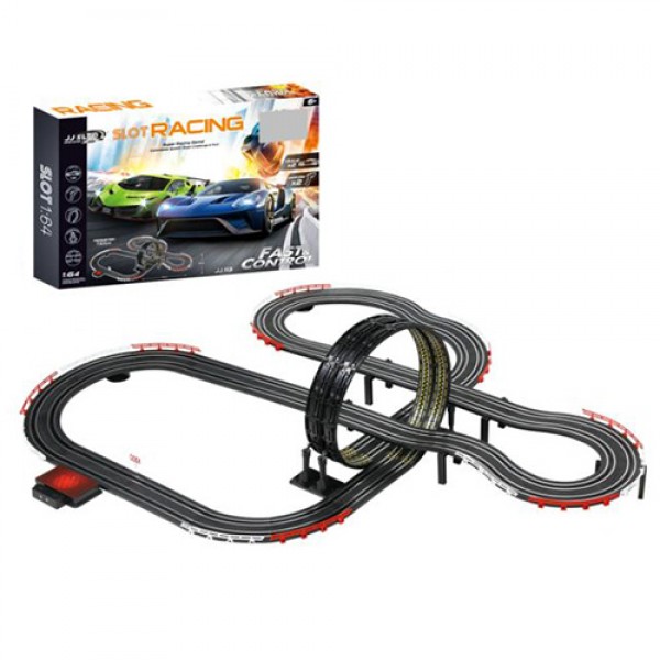 

Трек JJ.113-1 (10шт) 120-80см/730см, 1:64, 2 пульта, 2 машинки,360,на бат-ке,в кор-ке,67,5-44-6,5см