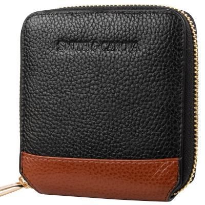 

Кошелек женский кожаный SMITH&CANOVA FUL-26803-black-tan