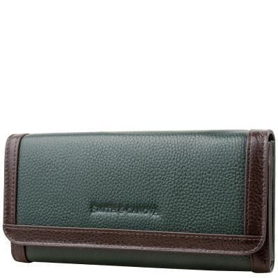 

Кошелек женский кожаный SMITH&CANOVA FUL-26802-green-brn