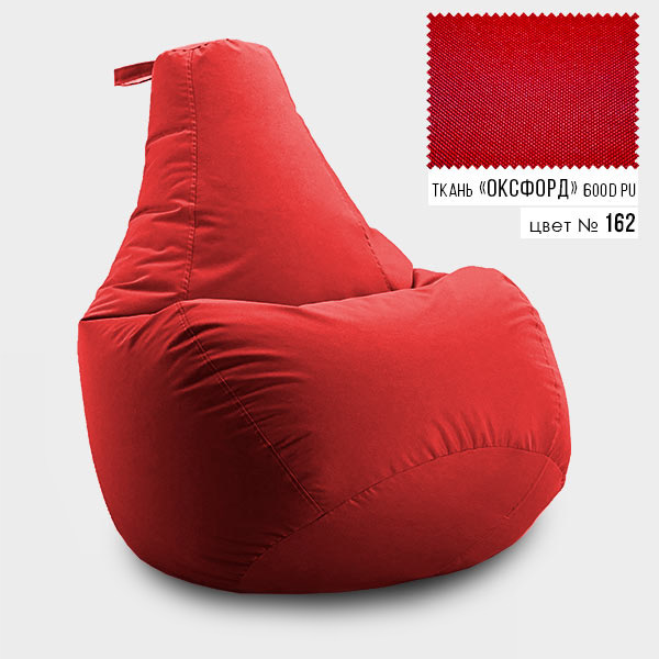 

Бескаркасное кресло мешок груша Coolki XL 85x105 Красный (Оксфорд 600D PU)