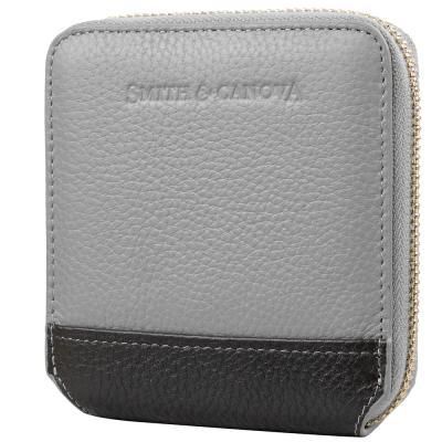 

Кошелек женский кожаный SMITH&CANOVA FUL-26803-grey-dkgry