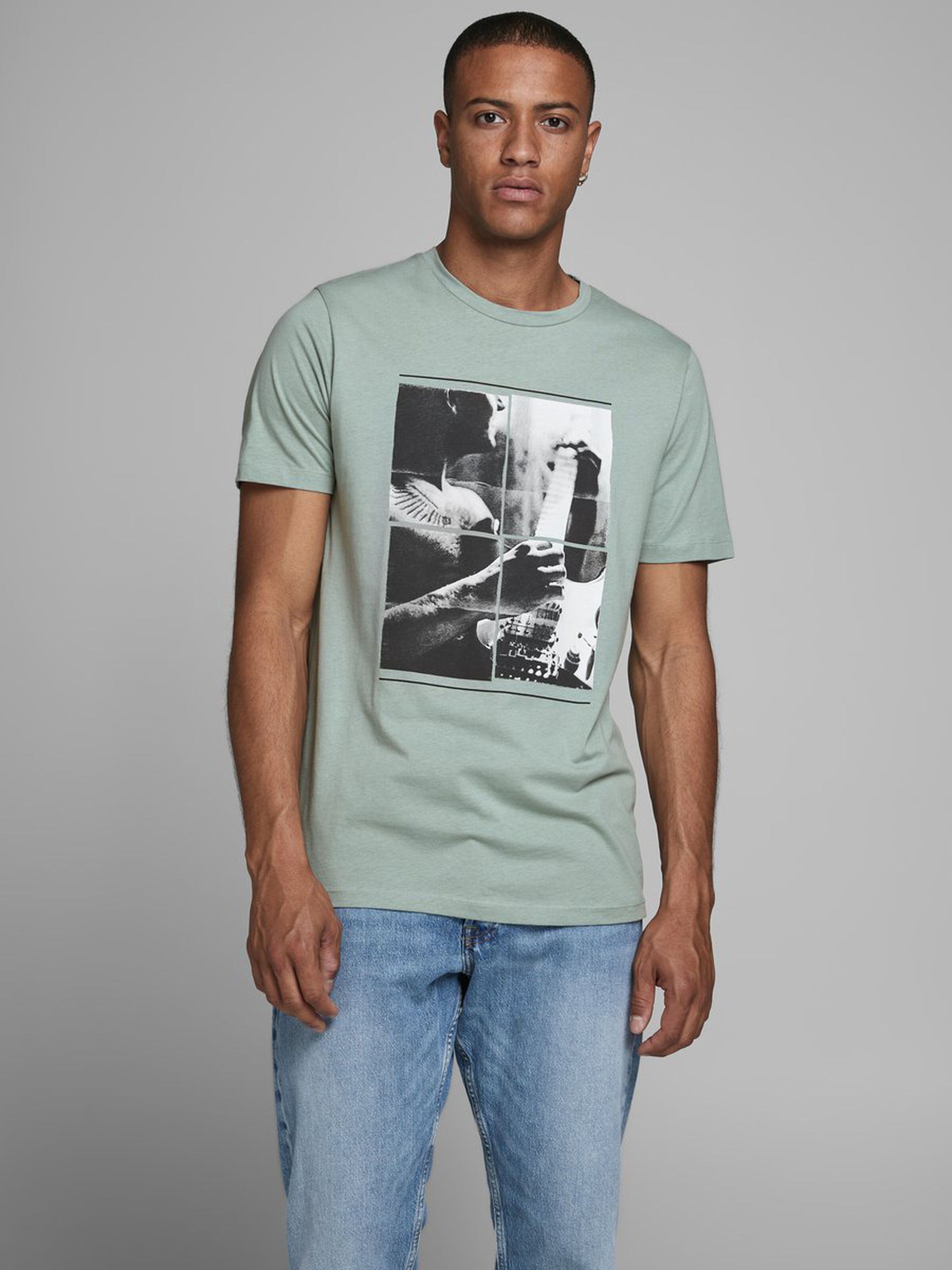 

Футболка JACK&JONES 12173285 Green Milieu S серо-зелёный