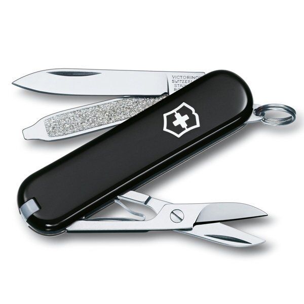 

Нож складной швейцарский многофункциональный Victorinox Сlassic-SD чорний