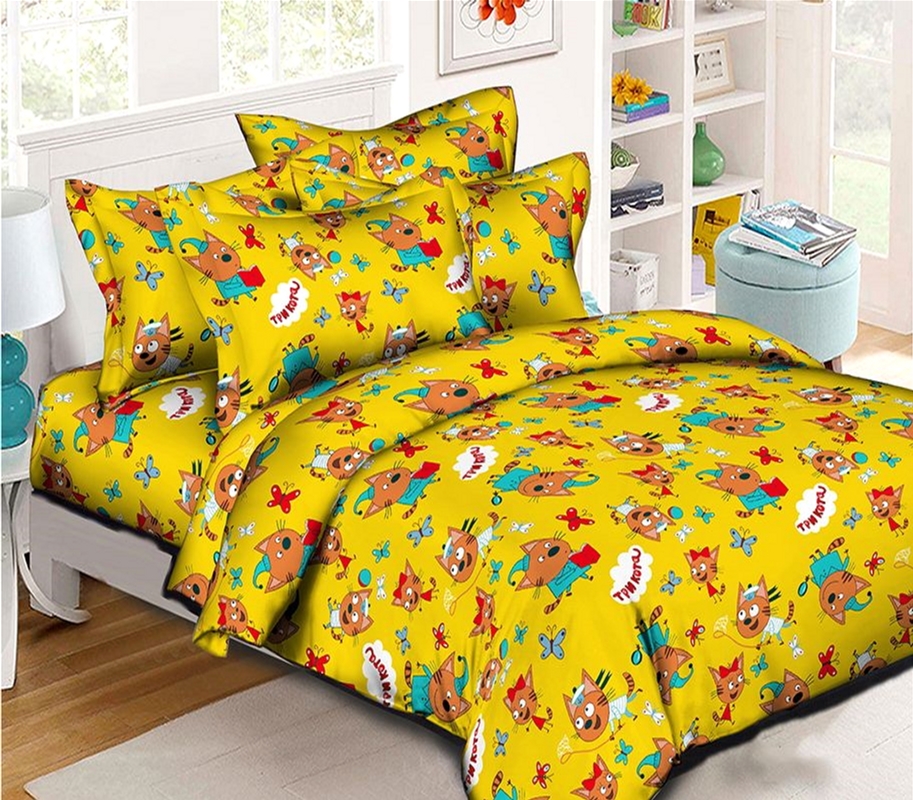 

Комплект постельного белья MirSon Бязь Premium 17-0423 Три кота King Size