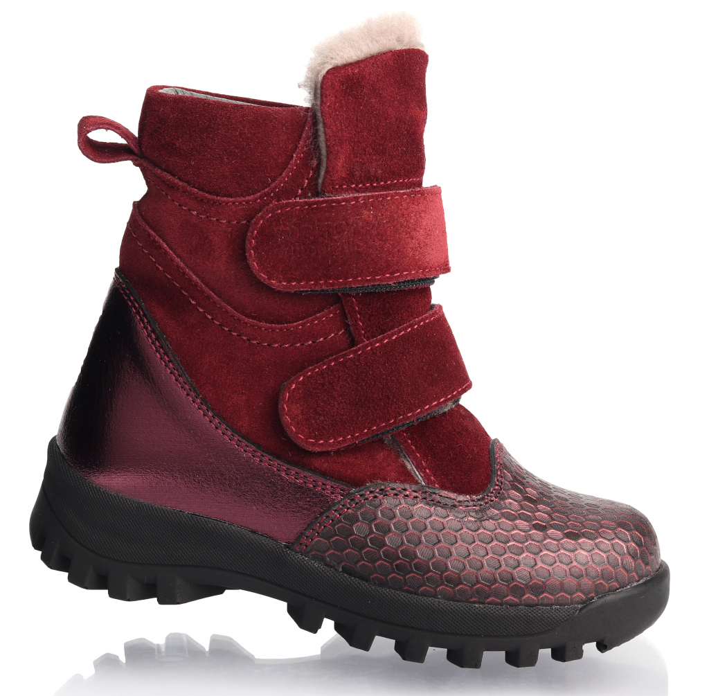 

Ботинки зимние TOPITOP 2266 для девочек бордовые, нубук. Размер 30