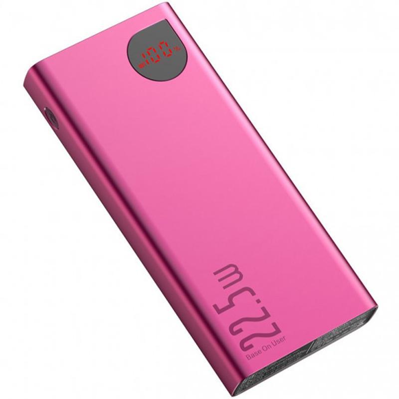 

Дополнительная батарея Powerbank Baseus Adaman Metal Digital Display 20000mAh PPIMDA-A09 Pink