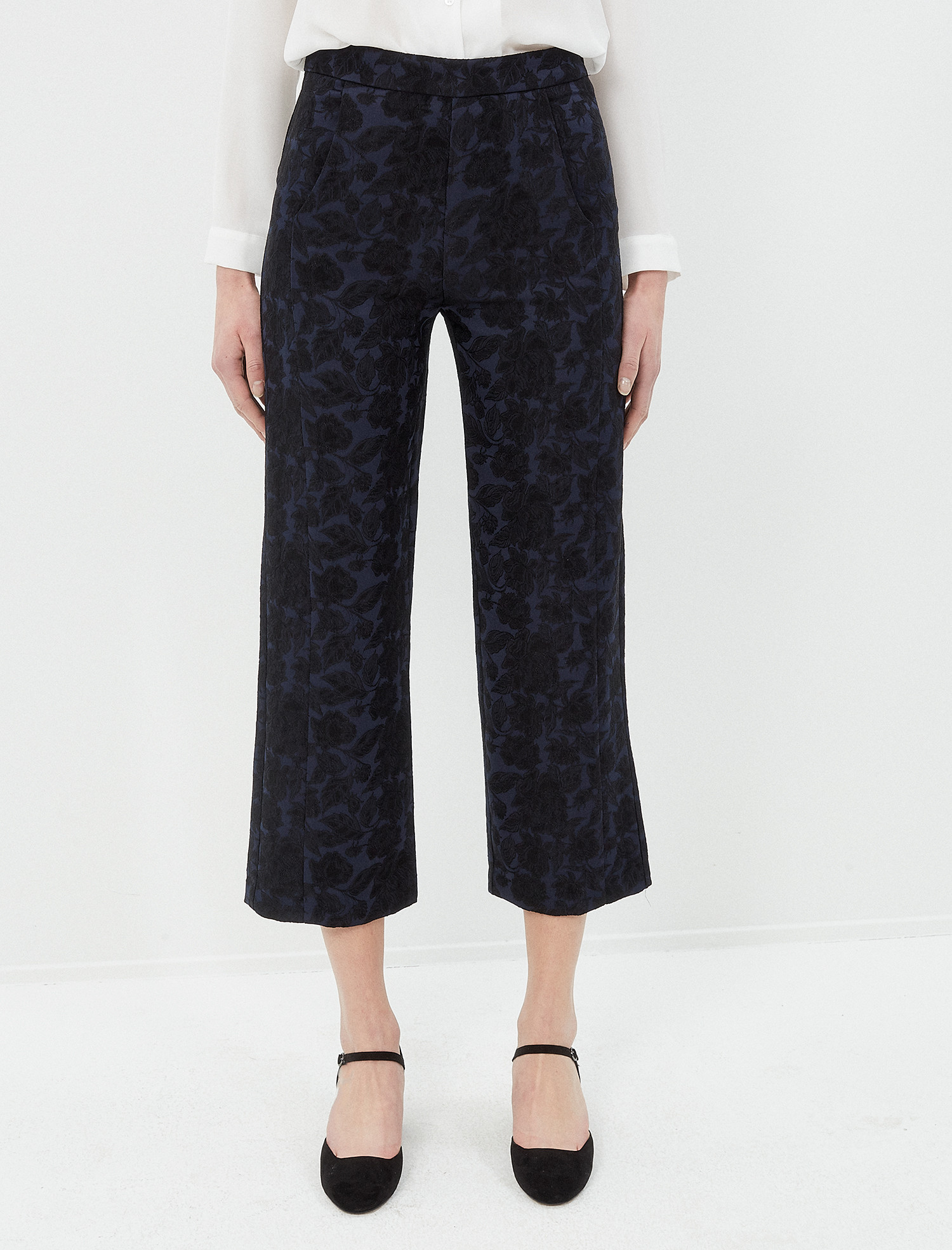 

Брюки-кюлоты Koton 7YAK48346PW  Navy-Black, Брюки-кюлоты Koton 7YAK48346PW 36 Navy-Black