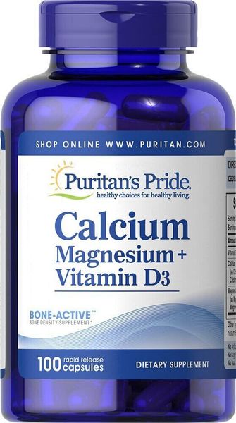 

Кальций Магний Витамин D3 Calcium Magnesium with Vitamin D Puritan's Pride 100 капсул (PP392)