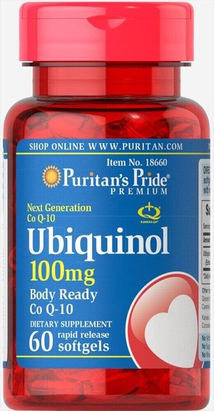 

Убихинол Ubiquinol Puritan's Pride 100 мг 60 капсул (PP455)