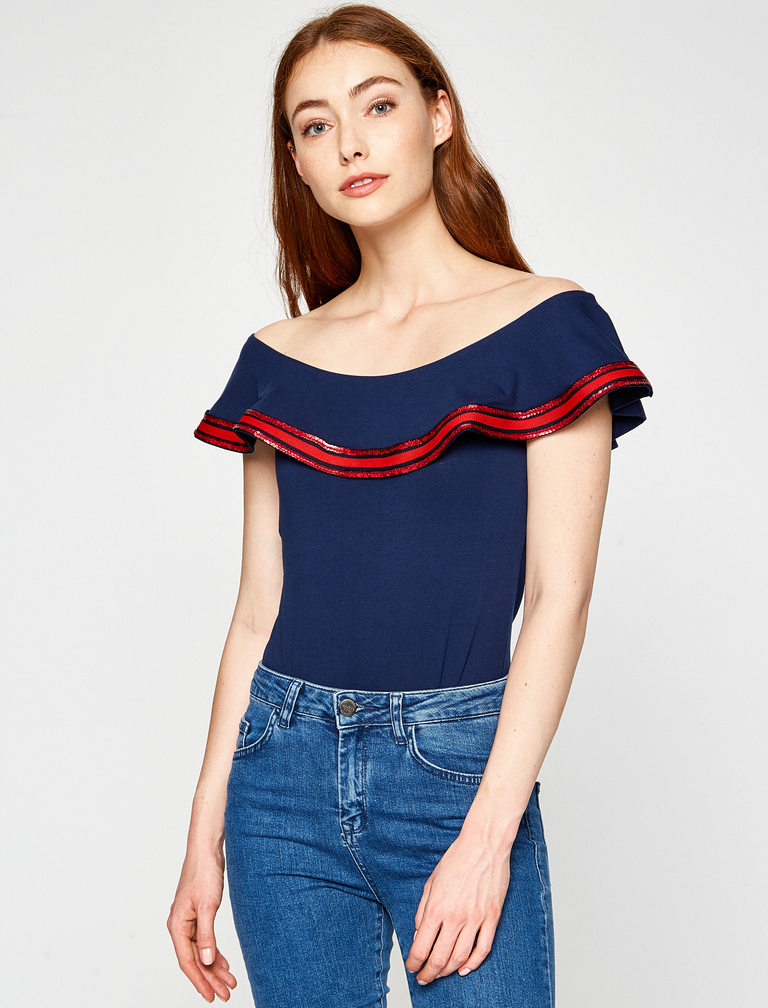

Майка Koton 7YAK36210IK M Navy Blue
