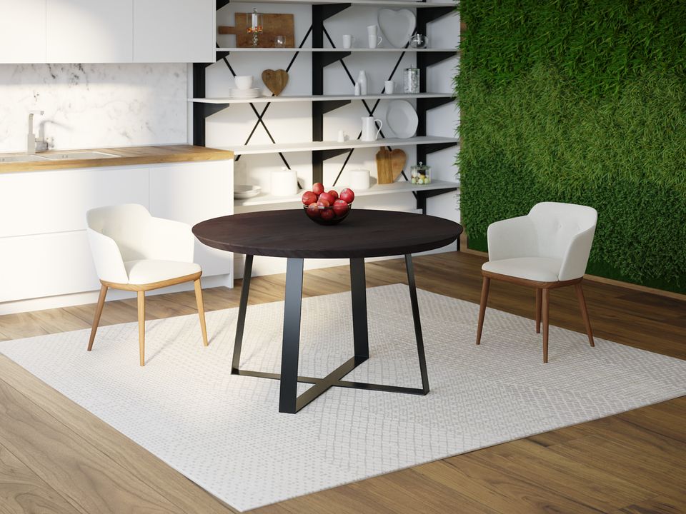 

Обеденный стол Skandi Wood SW062 Миссисипи Круглый ⌀ 110 см МДФ+Шпон Дуб Венге