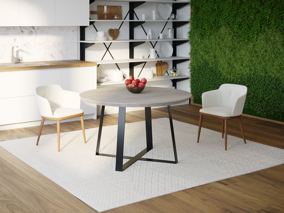 

Обеденный стол Skandi Wood SW062 Миссисипи Круглый ⌀ 75 см МДФ+Шпон Дуб Серый