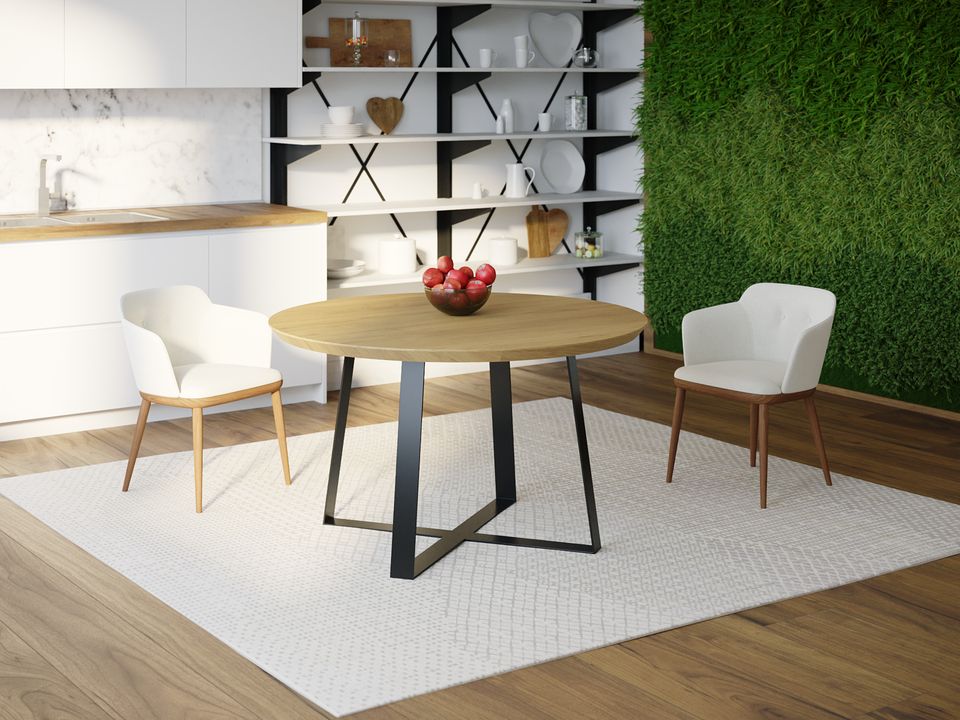 

Обеденный стол Skandi Wood SW062 Миссисипи Круглый ⌀ 130 см МДФ+Шпон Дуб Натуральный