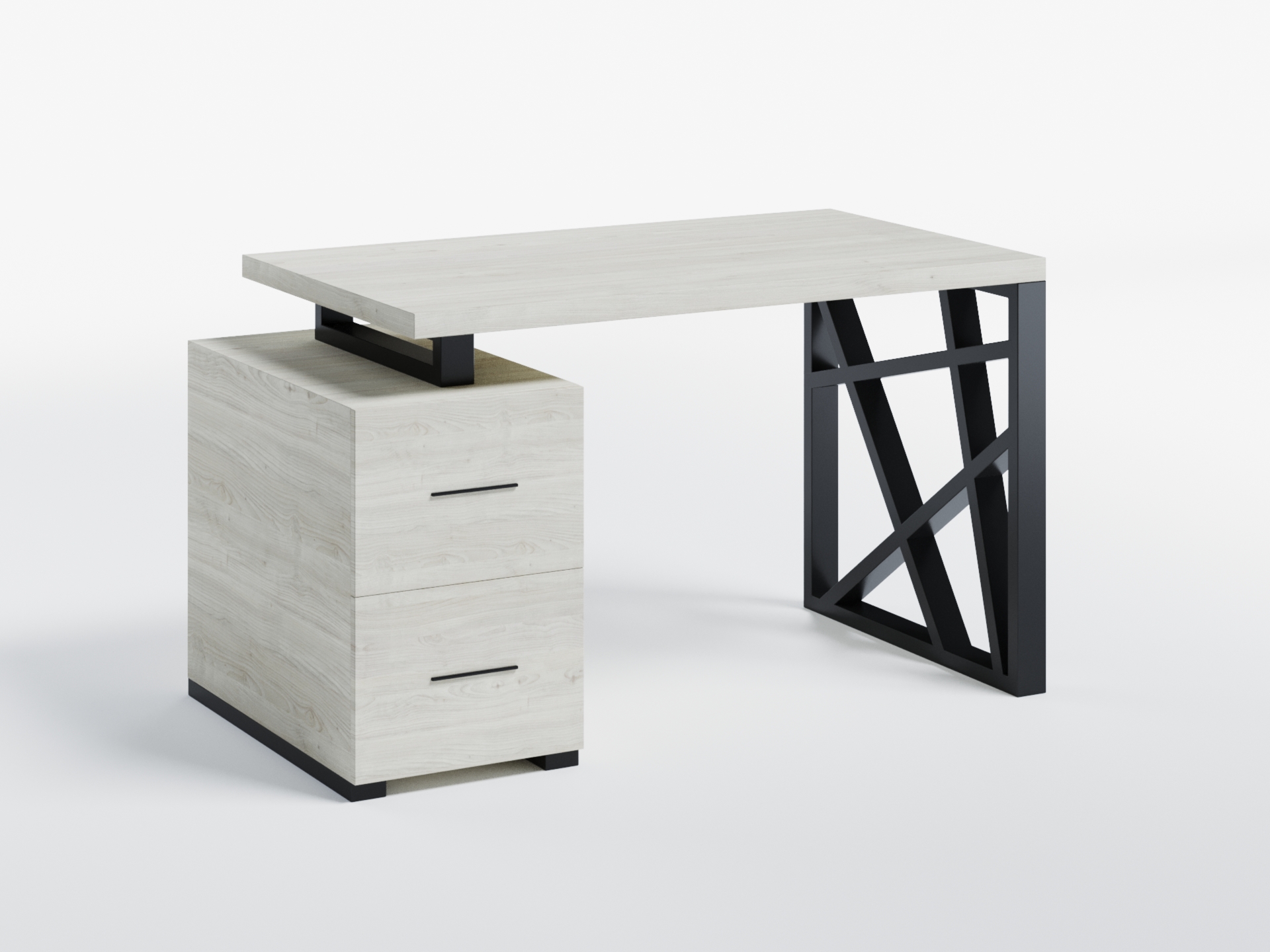 

Компьютерный стол Skandi Wood SW132_1 Оттава 150 х 80 х 75 см МДФ+Шпон Дуб Белый