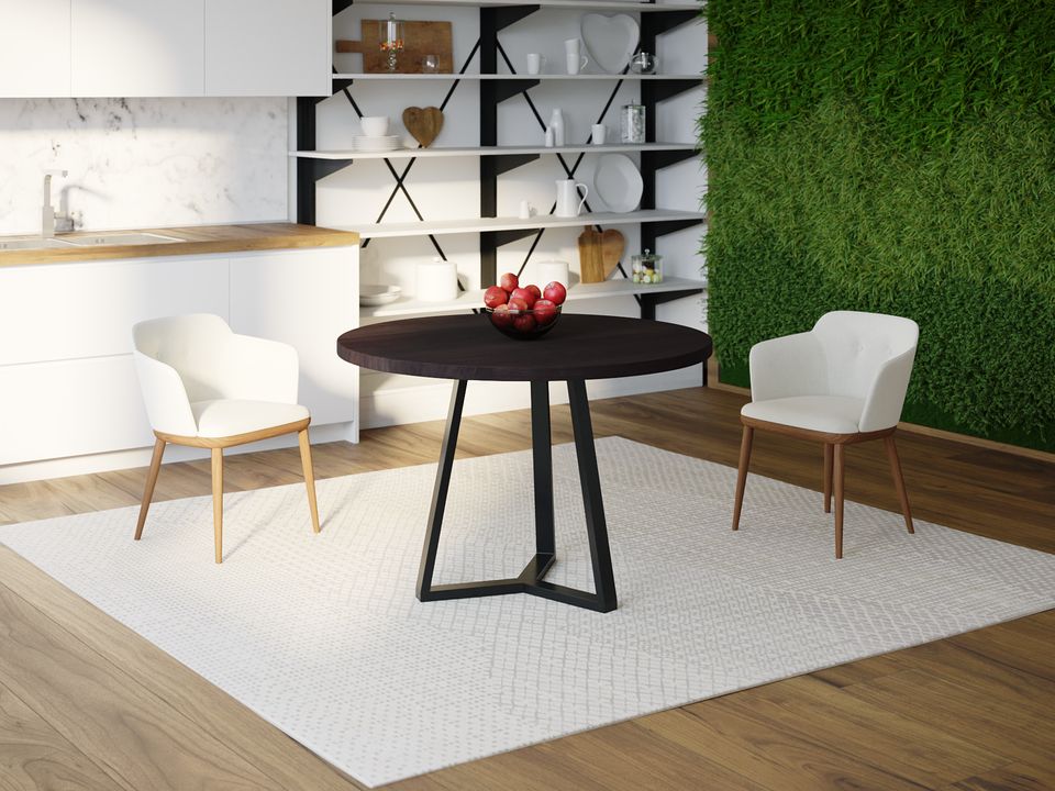 

Обеденный стол Skandi Wood SW040 Вайоминг Круглый ⌀ 130 см МДФ+Шпон Дуб Венге