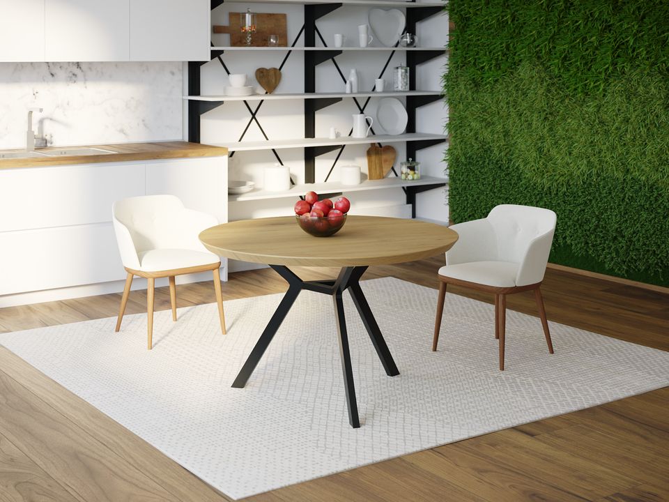 

Обеденный стол Skandi Wood SW110 Огаста 110 х 110 х 75 см МДФ+Шпон Дуб Натуральный
