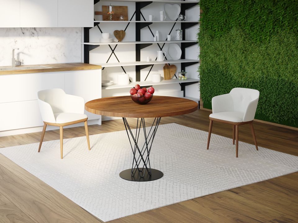

Обеденный стол Skandi Wood SW067 Монтана Круглый ⌀ 90 см МДФ+Шпон Дуб Коричневый