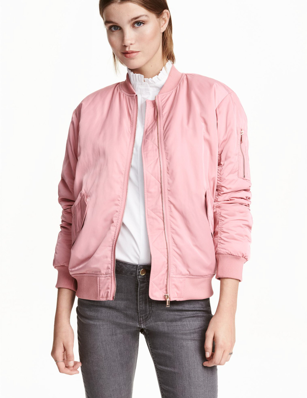 

Бомбер H&M Ж1056986 цвет розовый, Бомбер H&M Ж1056986 цвет розовый L