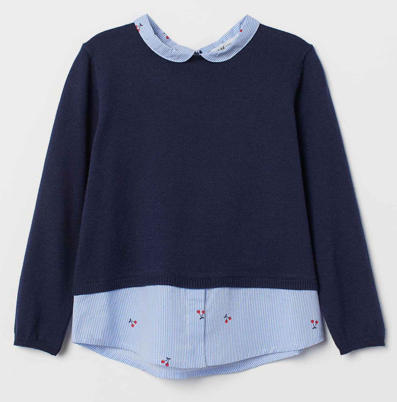 

Джемпер H&M 2602-6980449 122-128 см Темно-синий с вишней