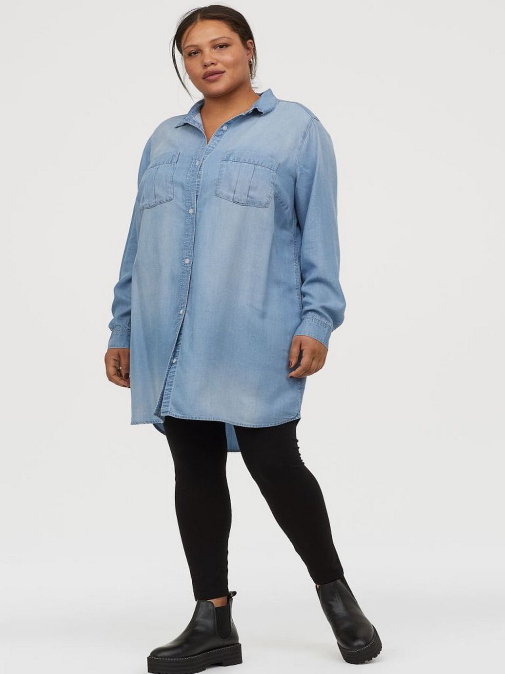 

Сорочка джинсова H&M 0793886-1 2XL Синяя