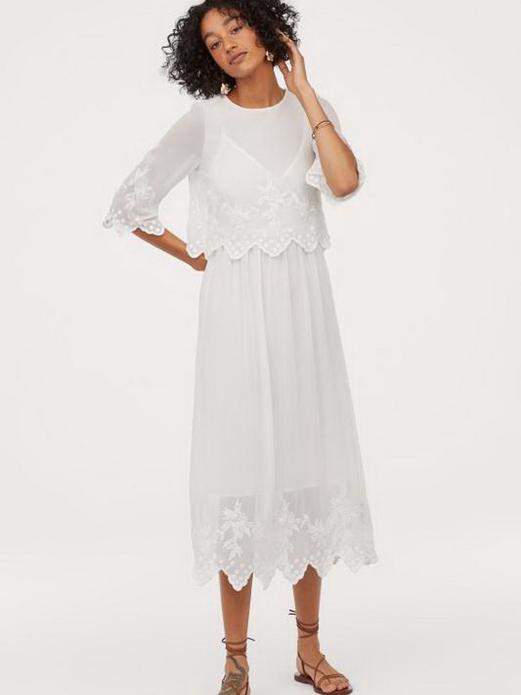 

Платье H&M 0751913-0  Белое, Платье H&M 0751913-0 34 Белое