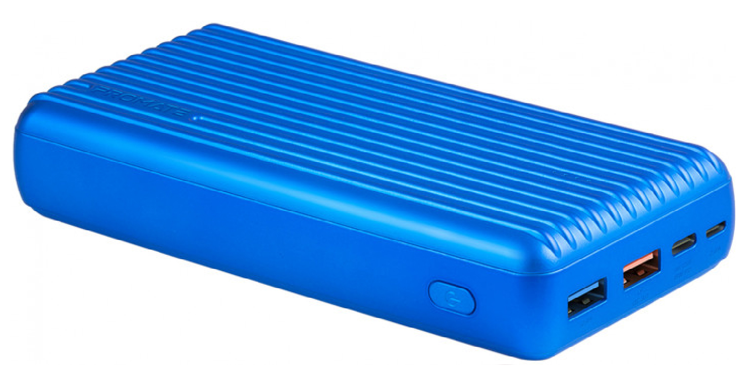 

УМБ Promate Titan-30 30000 mAh 30Вт Type-C PD 18Вт USB QC3.0 USB 2.4А Blue (titan-30.blue)